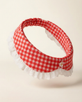 Load image into Gallery viewer, Red Gingham Bow Collar