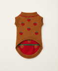 Load image into Gallery viewer, Dog sweater with strawberry pattern on a white background