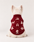 Load image into Gallery viewer, Burgundy Queen Chess Knit - Baby Alpaca Dog Sweater