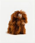 Load image into Gallery viewer, Plush lion toy with a white face on a light gray background