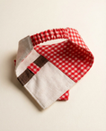 Load image into Gallery viewer, Red Bow Gingham Bandana