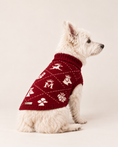 Load image into Gallery viewer, Burgundy Queen Chess Knit - Baby Alpaca Dog Sweater