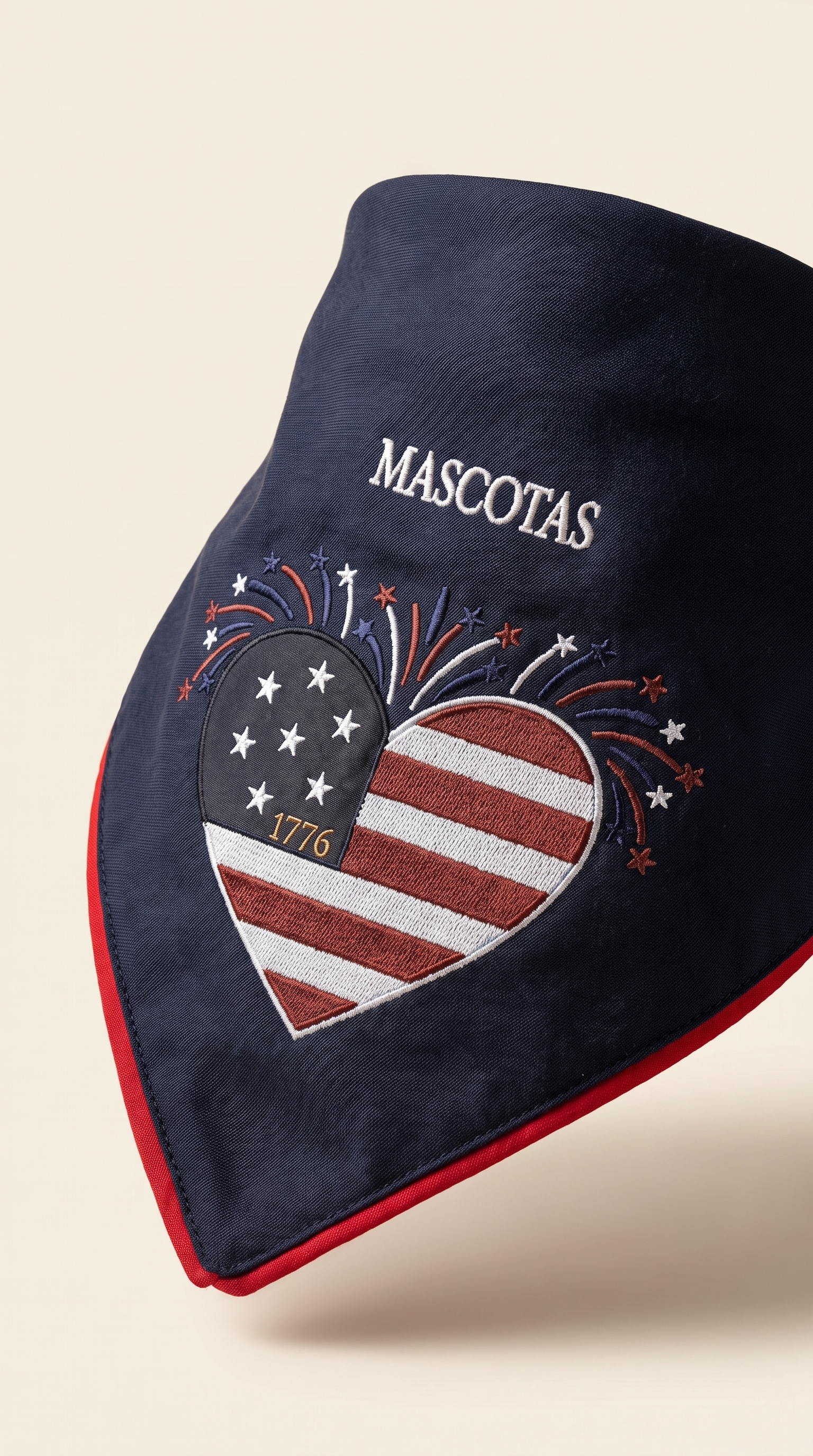 Navy 4th of July dog bandana