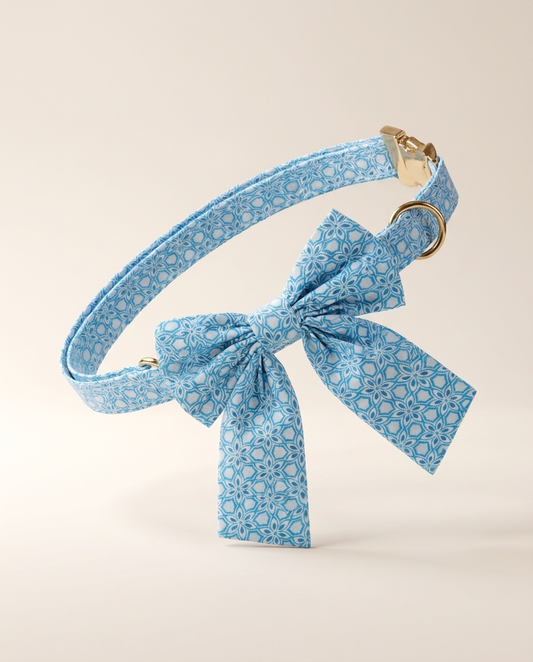 Blue Bow Collar