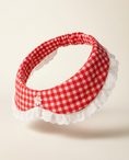 Load image into Gallery viewer, Red Gingham Bow Collar
