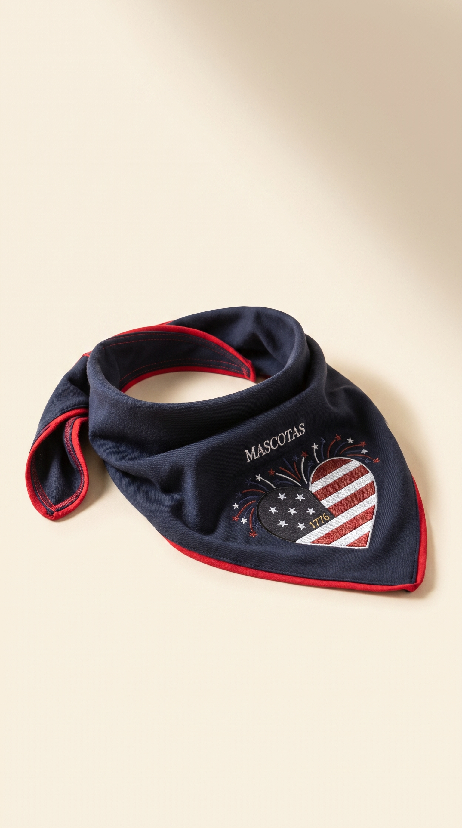 Navy 4th of July dog bandana