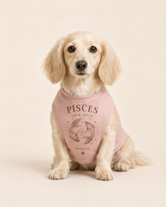 Pisces Zodiac Pima Cotton Dog Shirt