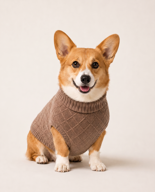 Mocha Latte Knit - Baby Alpaca Dog Sweater