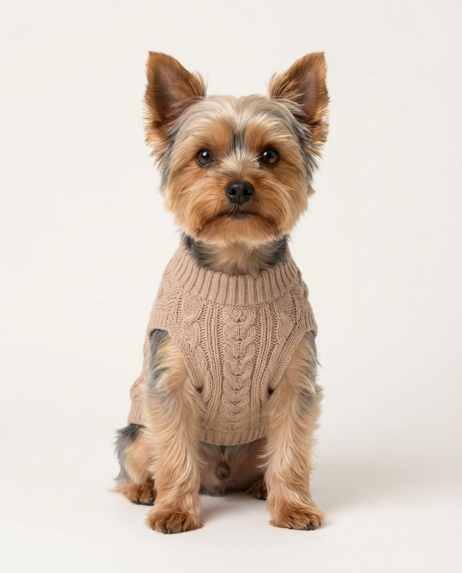 Heritage Buttercream Cable Knit - Baby Alpaca Dog Sweater