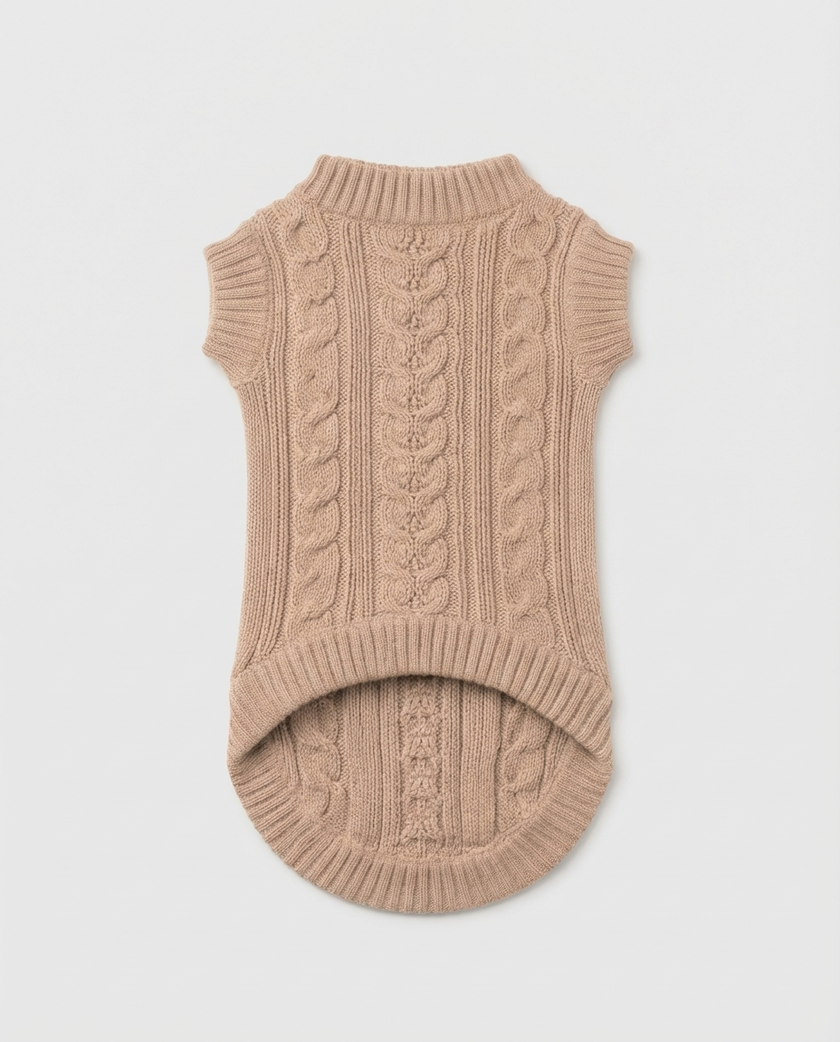 Heritage Buttercream Cable Knit - Baby Alpaca Dog Sweater