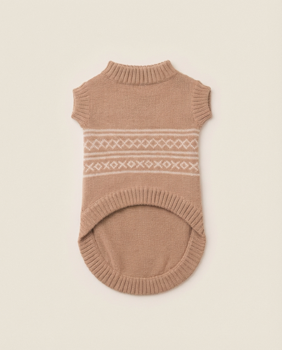 Oat Biscuit Knit — Baby Alpaca Sweater for Dogs