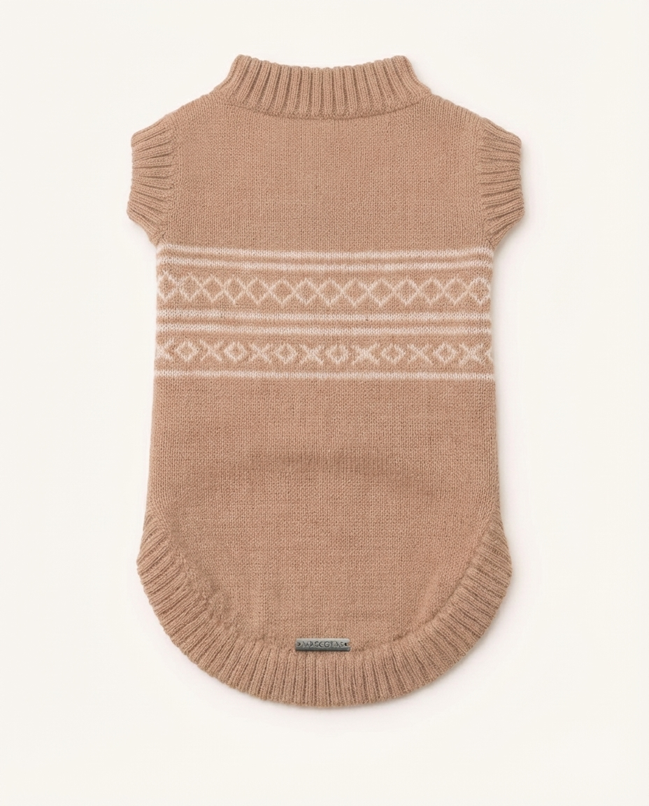 Oat Biscuit Knit — Baby Alpaca Sweater for Dogs