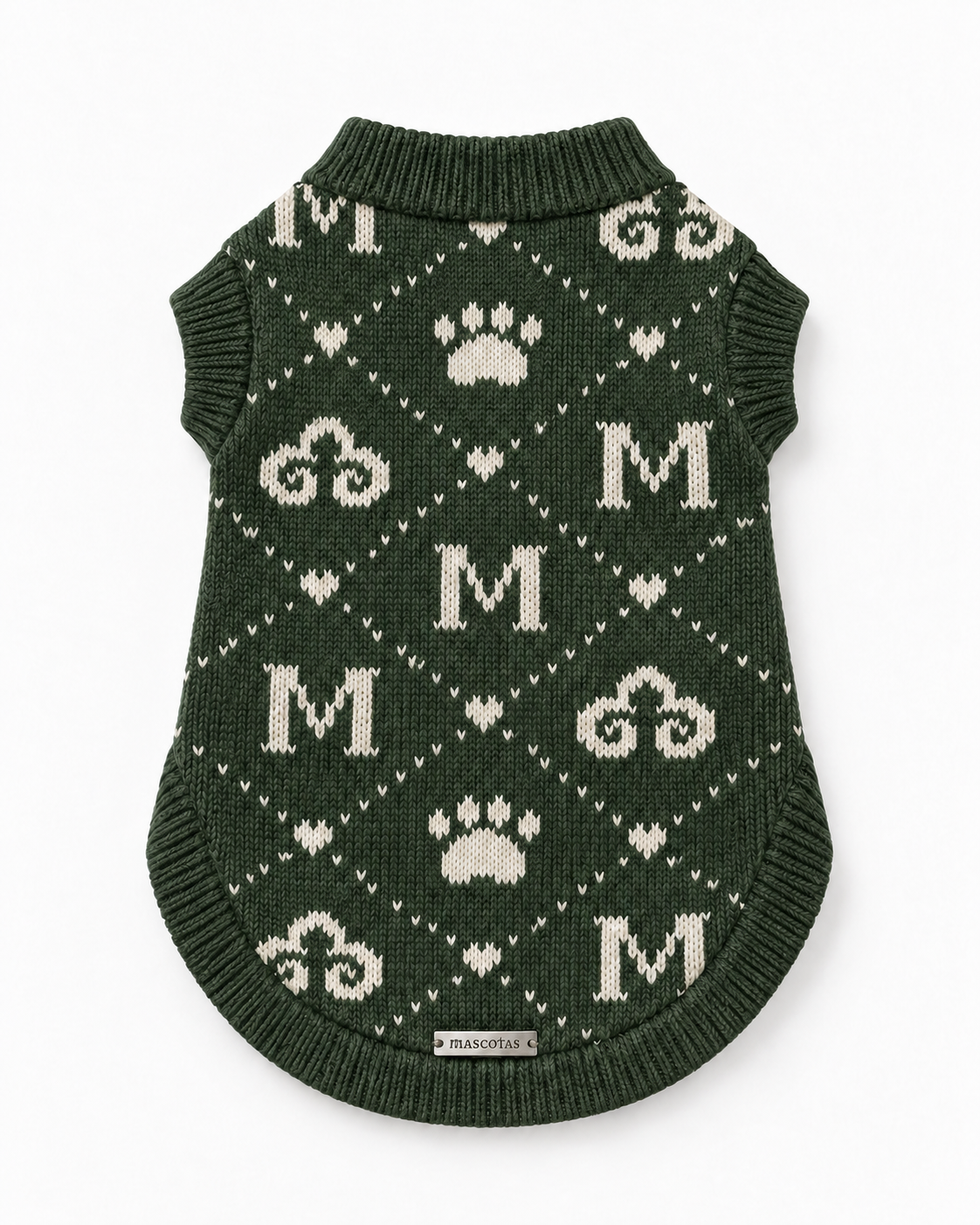 Onyx Knight Chess Knit - Baby Alpaca Dog Sweater