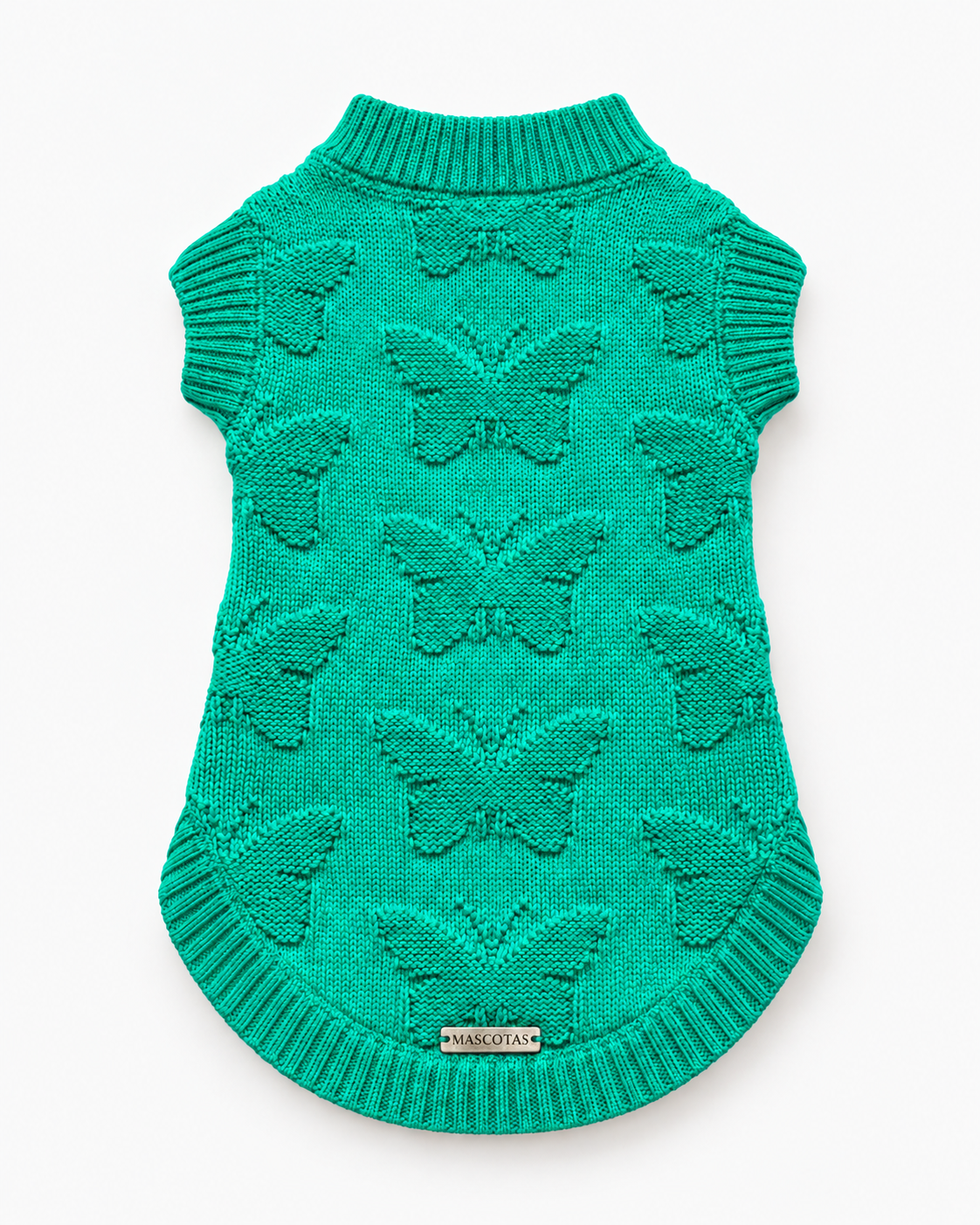 Green Butterfly Monogram Knit - Baby Alpaca Dog Sweater