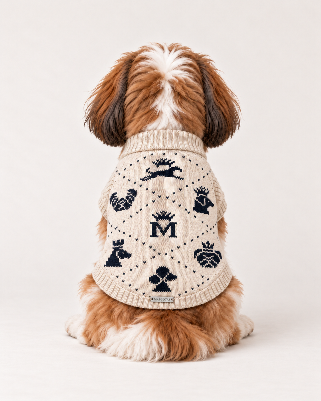 Camel Rook Chess Knit - Baby Alpaca Dog Sweater
