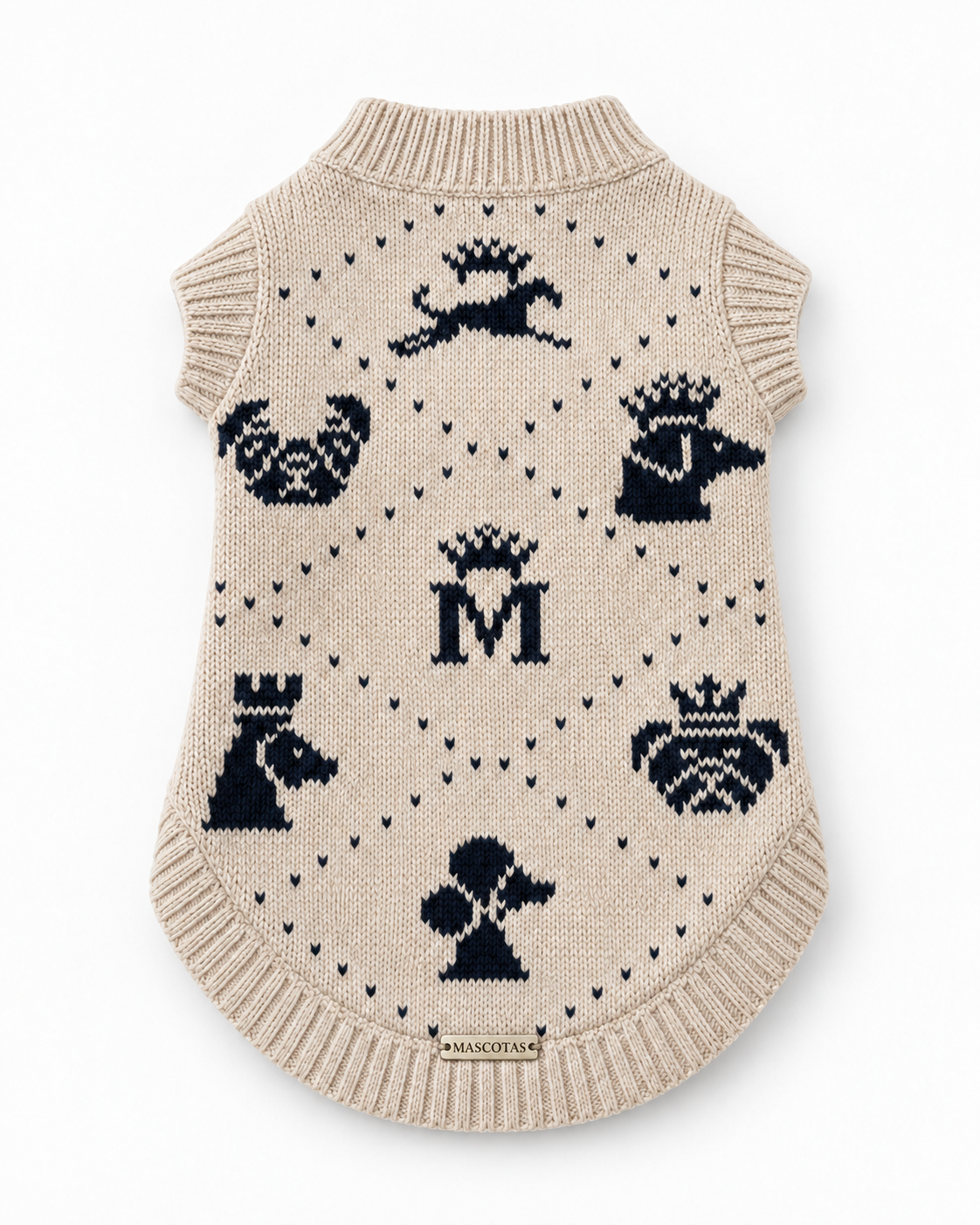 Camel Rook Chess Knit - Baby Alpaca Dog Sweater