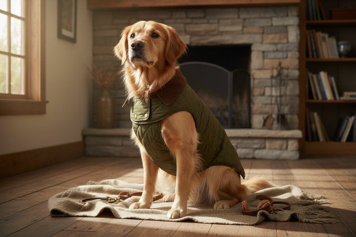 dog wearing a jacket