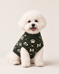 Load image into Gallery viewer, Onyx Knight Chess Knit - Baby Alpaca Dog Sweater
