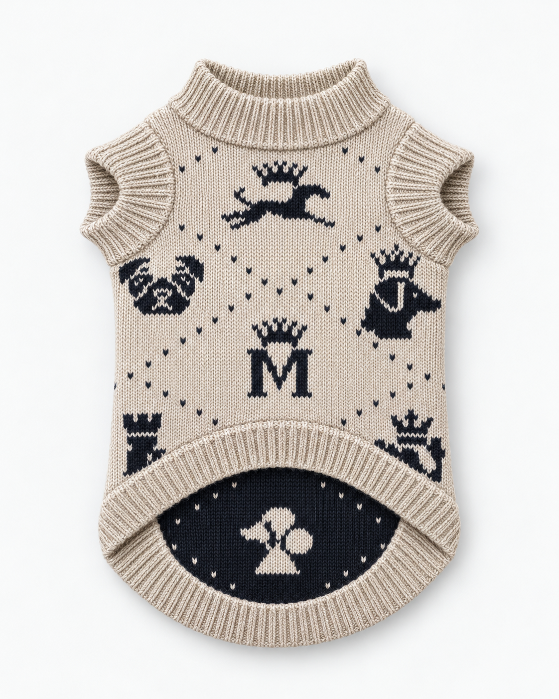 Camel Rook Chess Knit - Baby Alpaca Dog Sweater