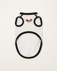 Load image into Gallery viewer, White dog harness with black straps on a white background
