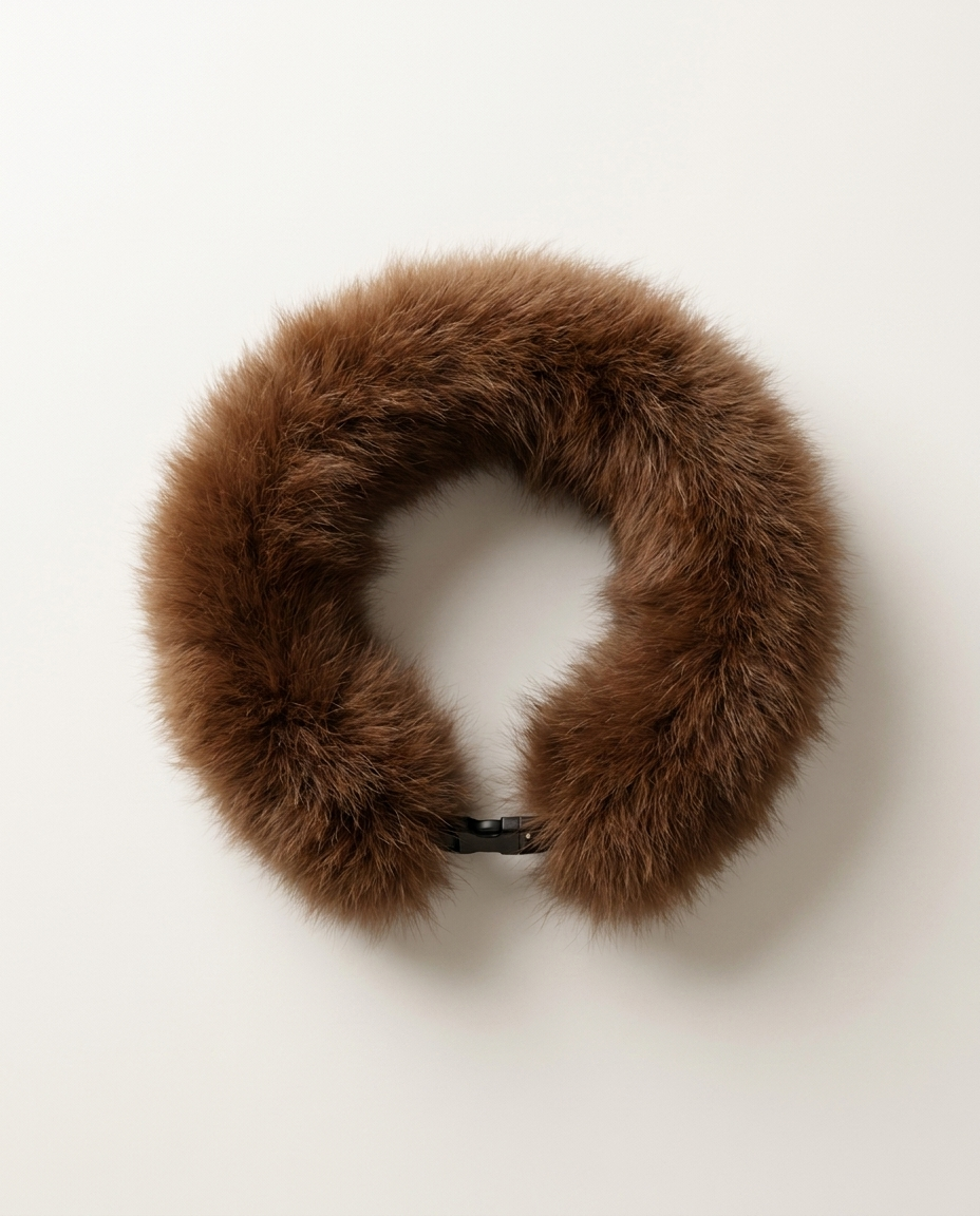 Dark Alpaca Fur Collar