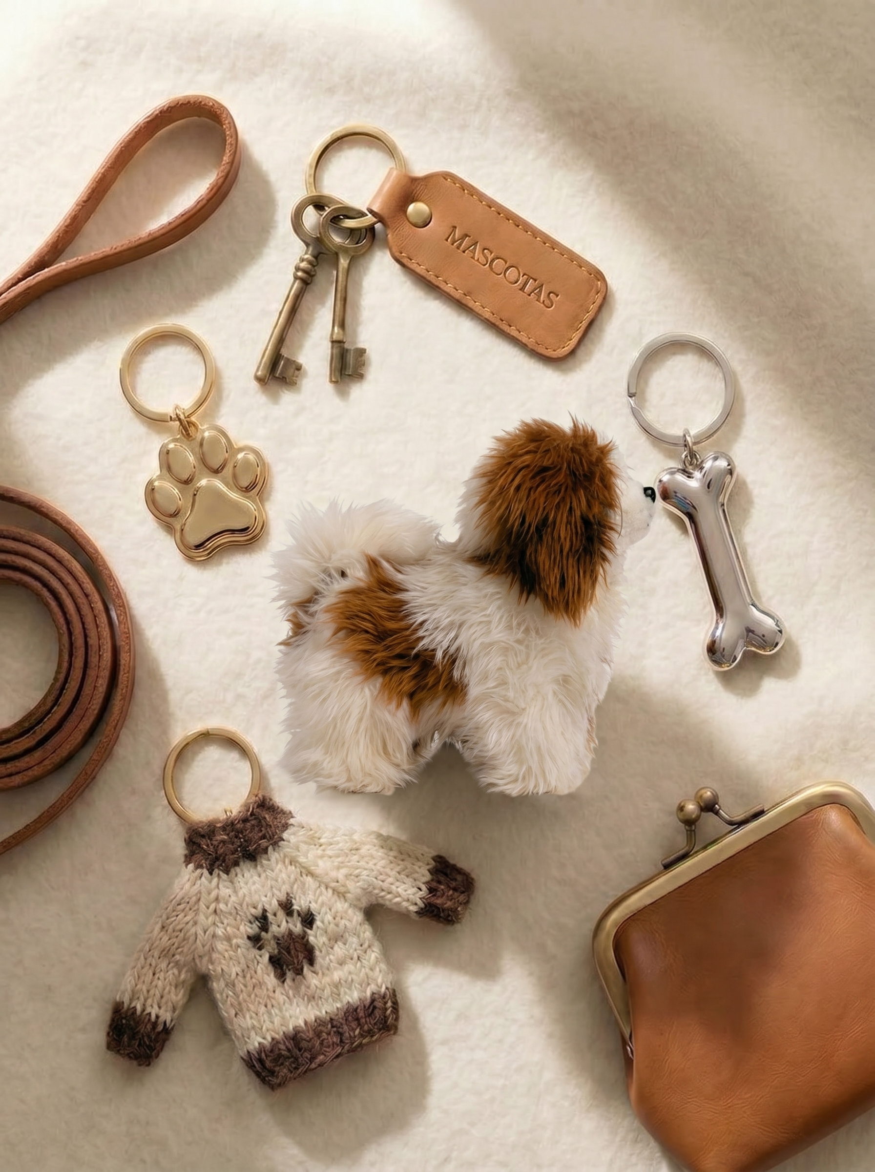 White/Brown Alpaca Toy