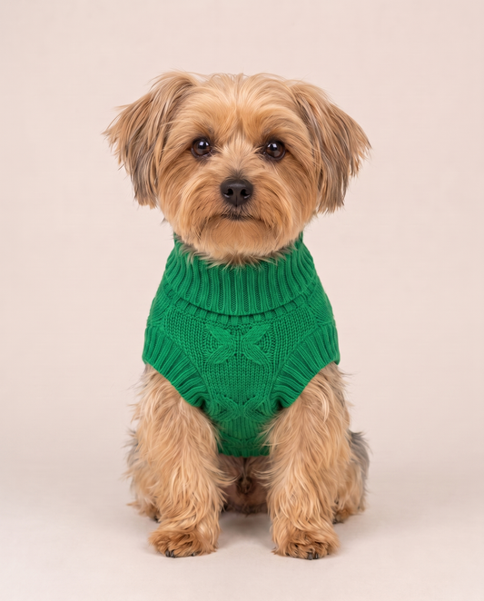 Matcha Bloom Knit - Baby Alpaca Dog Sweater
