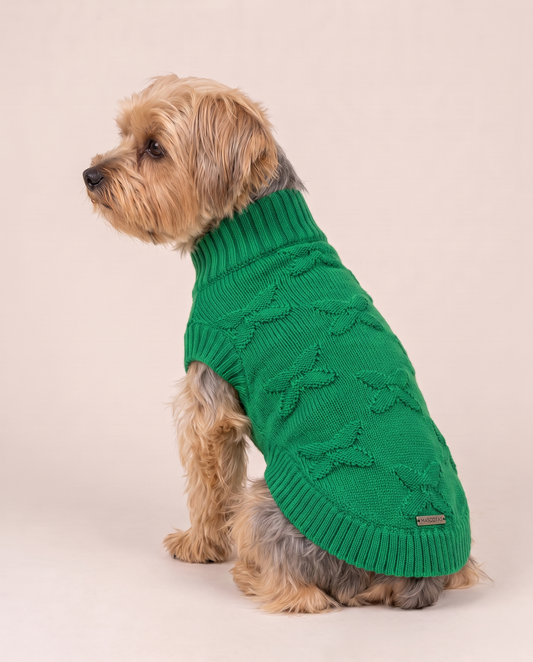 Matcha Bloom Knit - Baby Alpaca Dog Sweater
