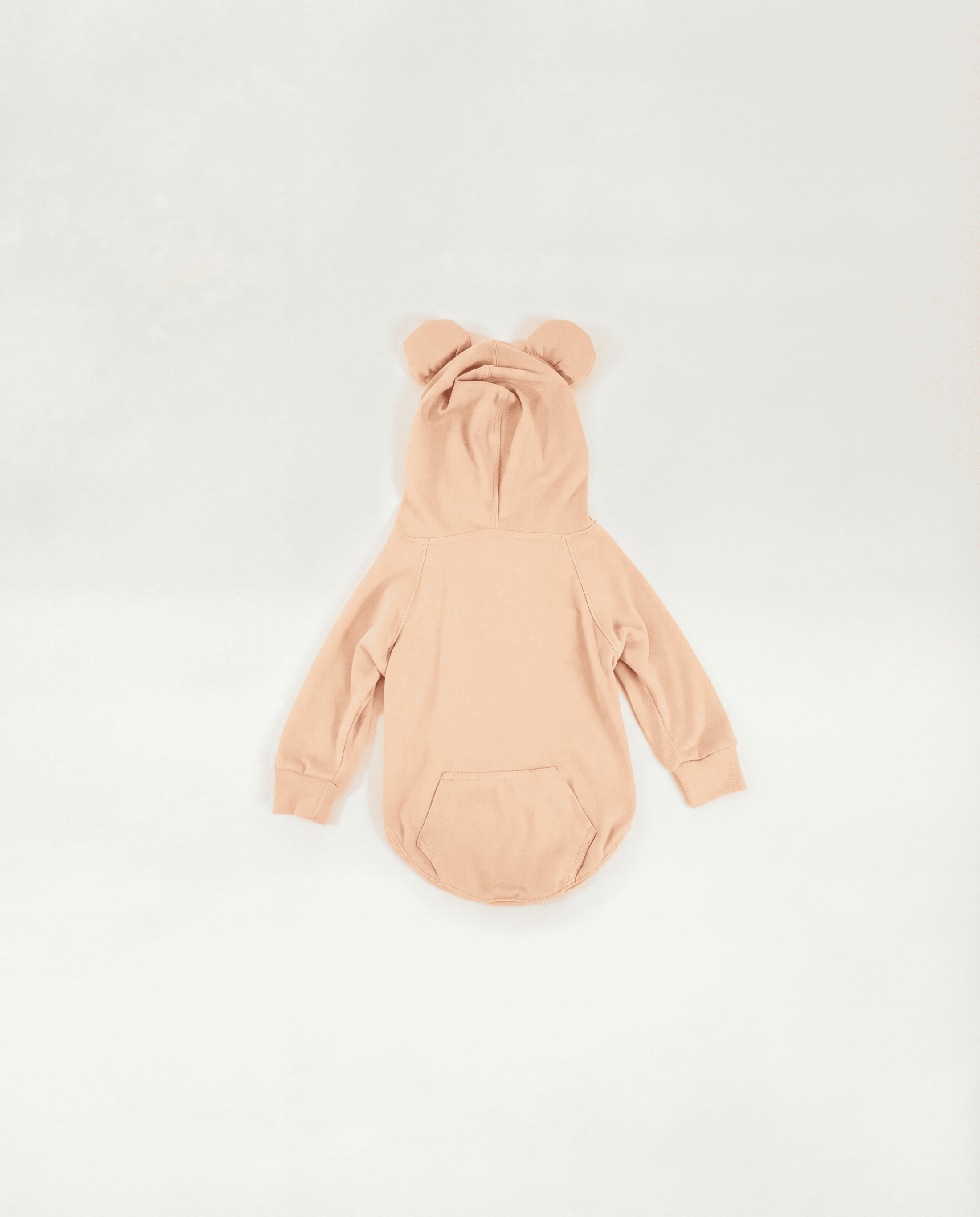 Beige baby onesie with bear ears - Best stylish dog hoodies - Mascotas
