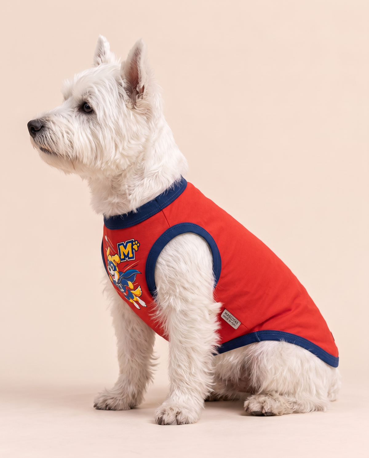 Brave Bark Hero Tee | Red Superhero Dog Costume Shirt