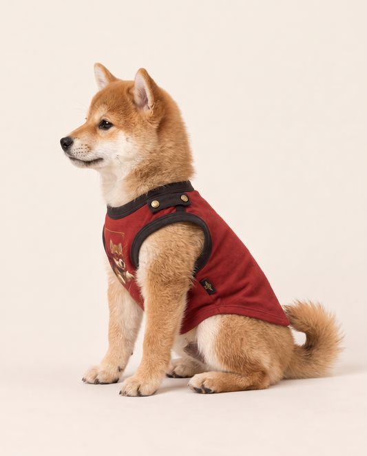 Crimson Acrobat Superhero Dog Halloween Costume