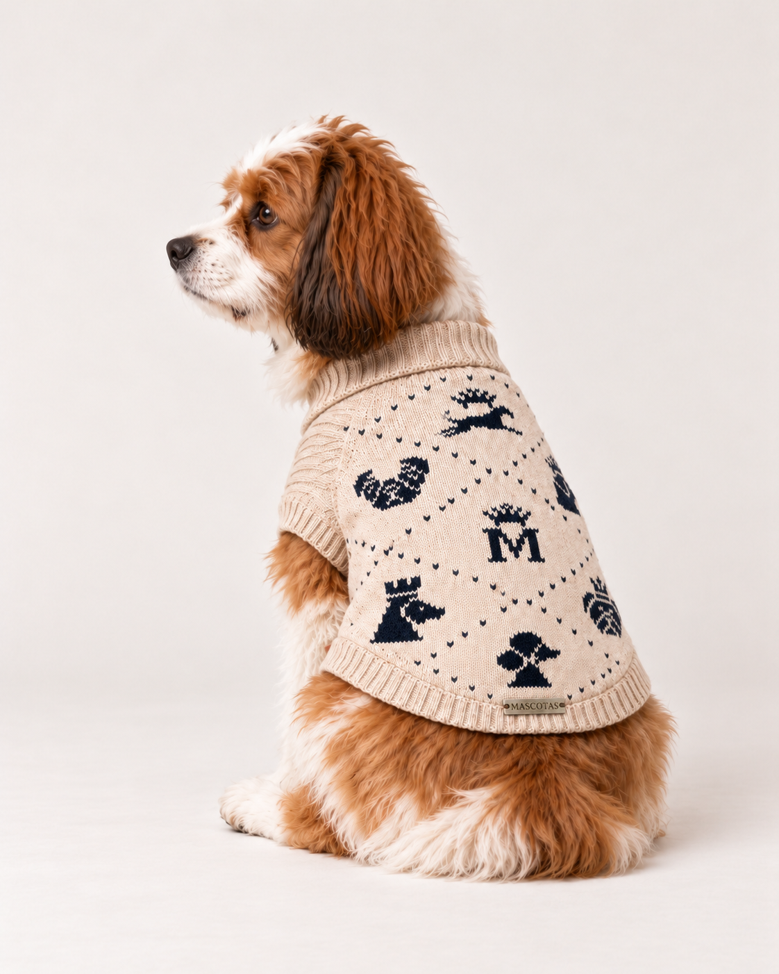 Camel Rook Chess Knit - Baby Alpaca Dog Sweater