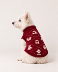 Load image into Gallery viewer, Burgundy Queen Chess Knit - Baby Alpaca Dog Sweater
