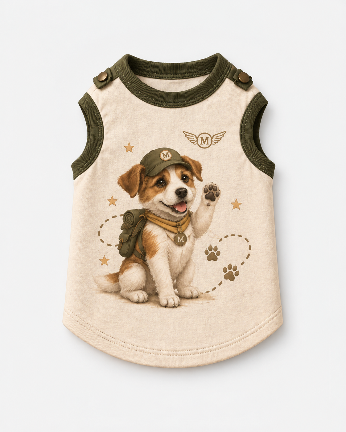 Golden Sidekick Superhero Dog Costume with Cape