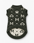 Load image into Gallery viewer, Onyx Knight Chess Knit - Baby Alpaca Dog Sweater

